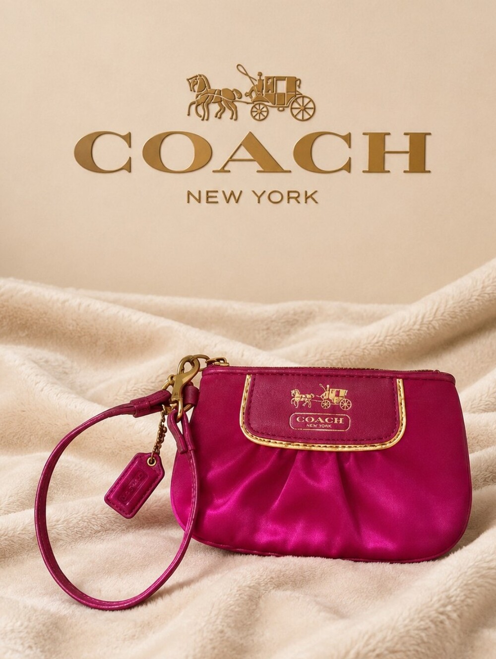 Coach Satin Wristlet